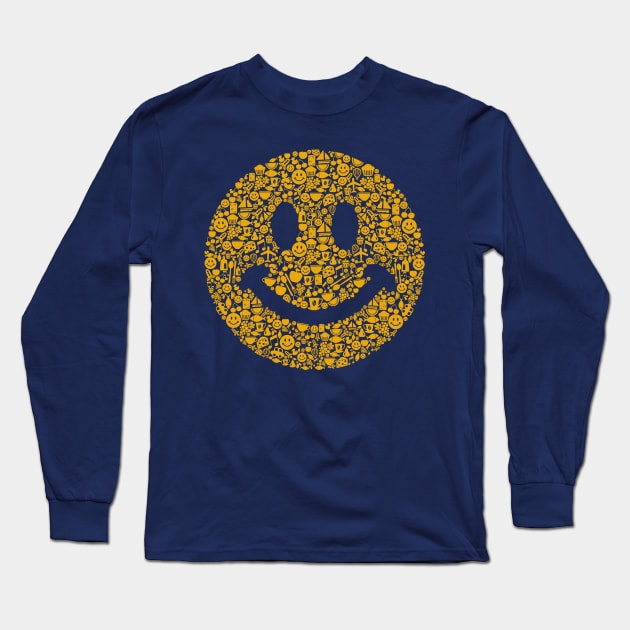 Smiley Long Sleeve T-Shirt by caffeinart